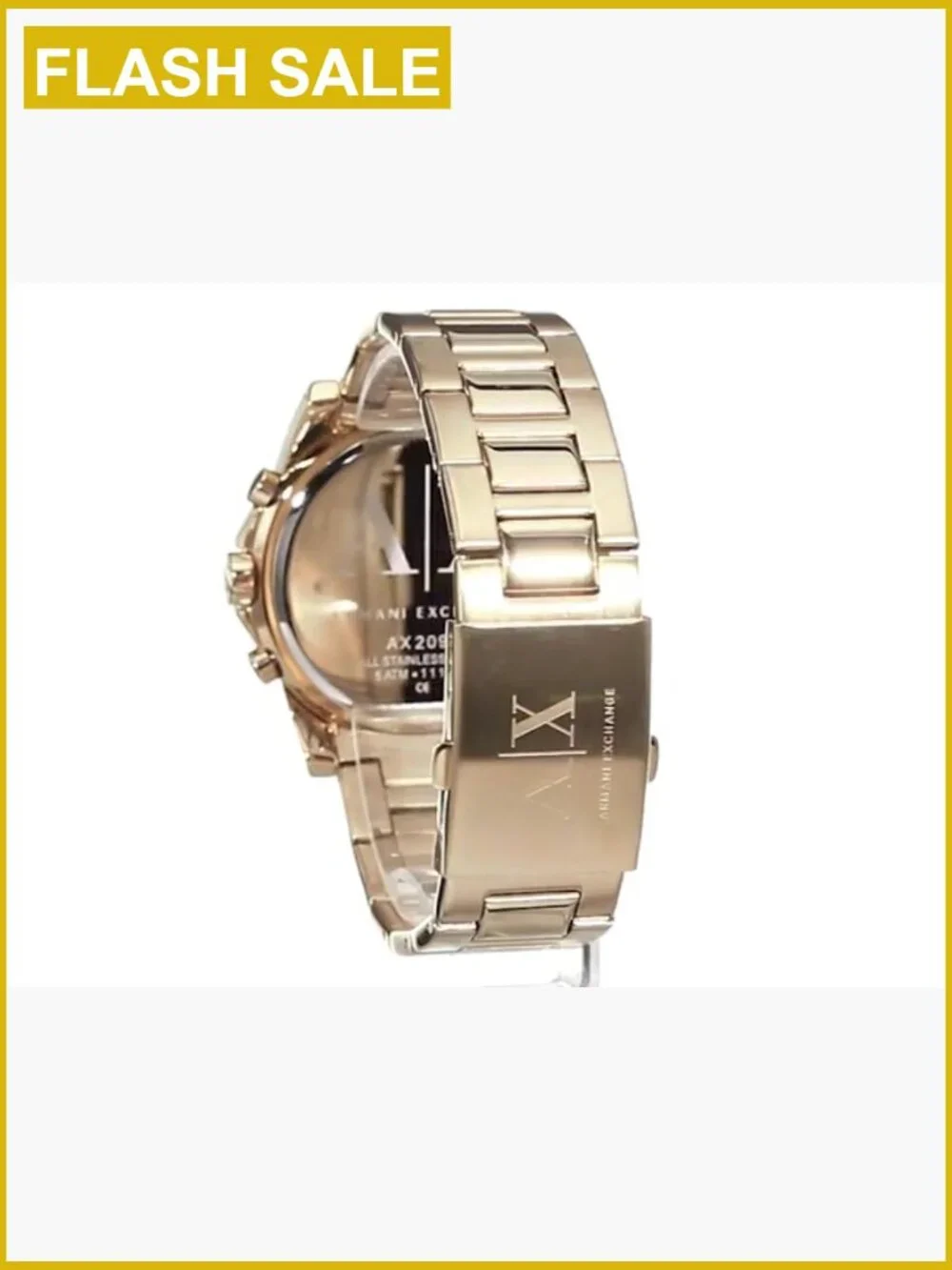 Men's Stainless Steel Chronograph Watch 44mm Quartz Gold